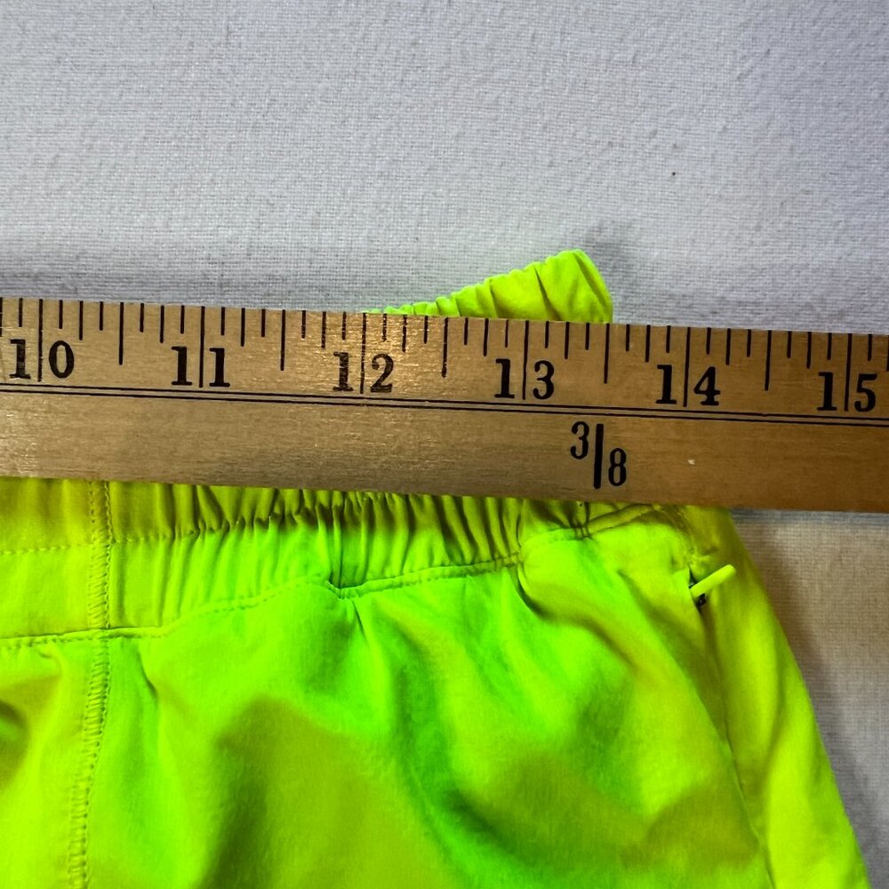 Lululemon Neon Yellow Hi Low Shorts Women Size Small - Picture 10 of 11